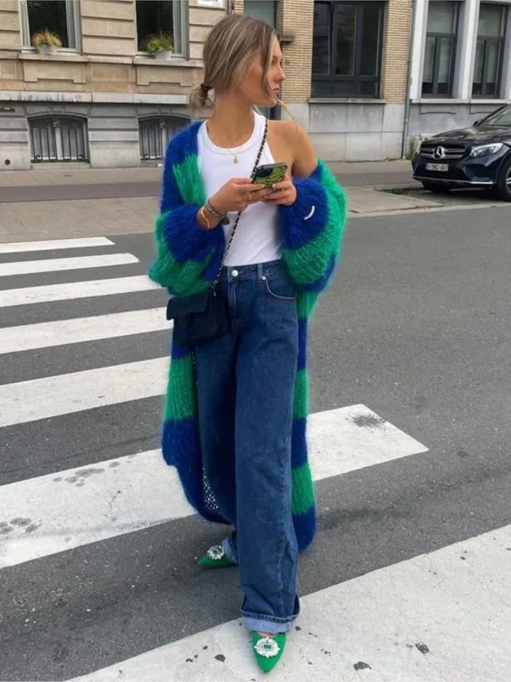 Cardigan Elisha cu imprimeu floral supradimensionat